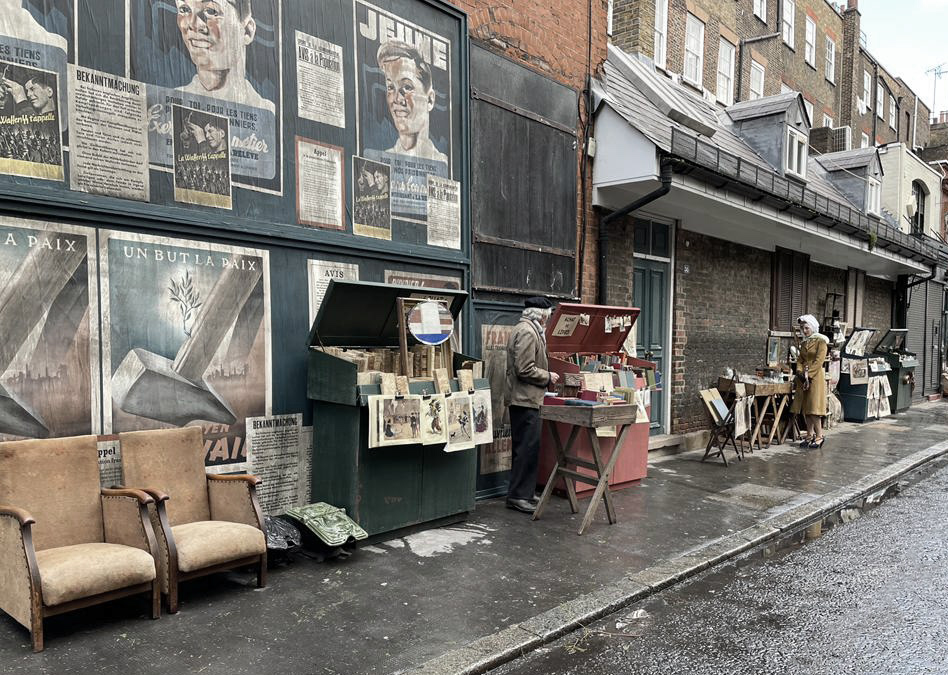 Parisian street with Nazi propaganda