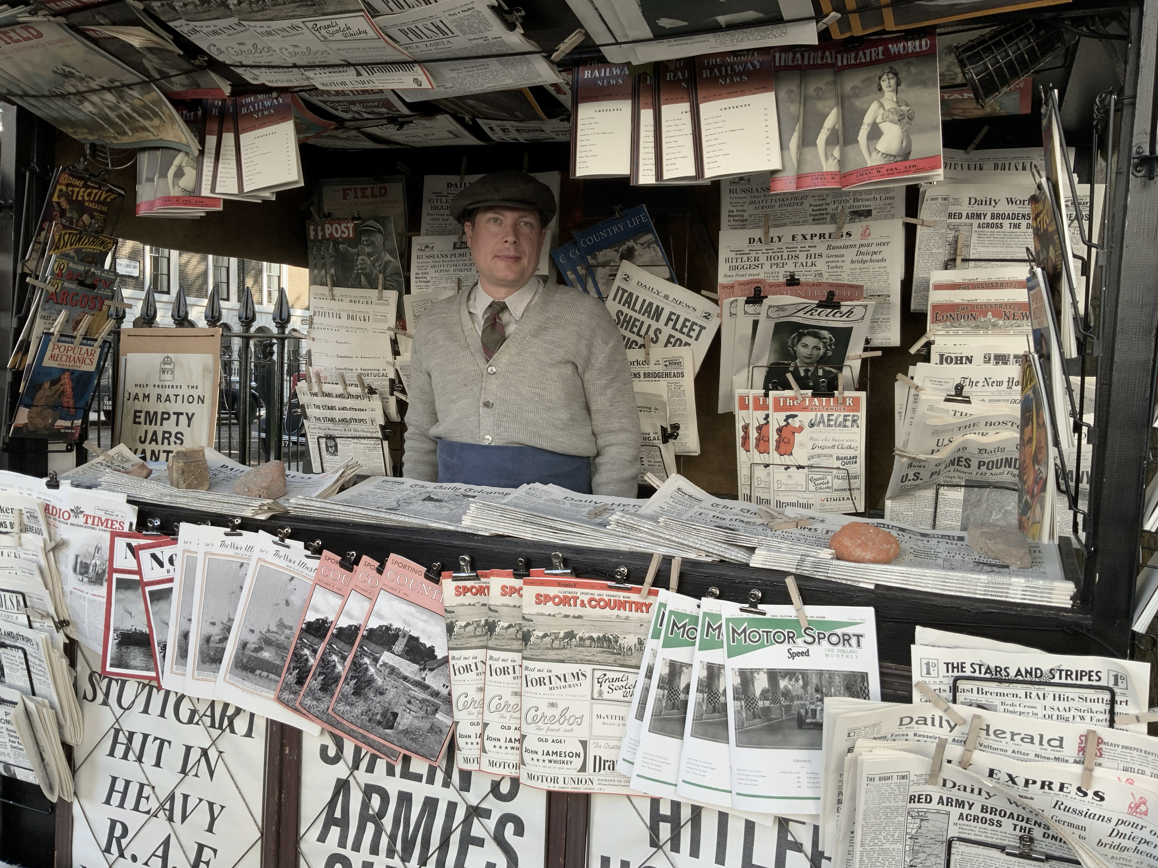 1943 London Newspaper Stand
