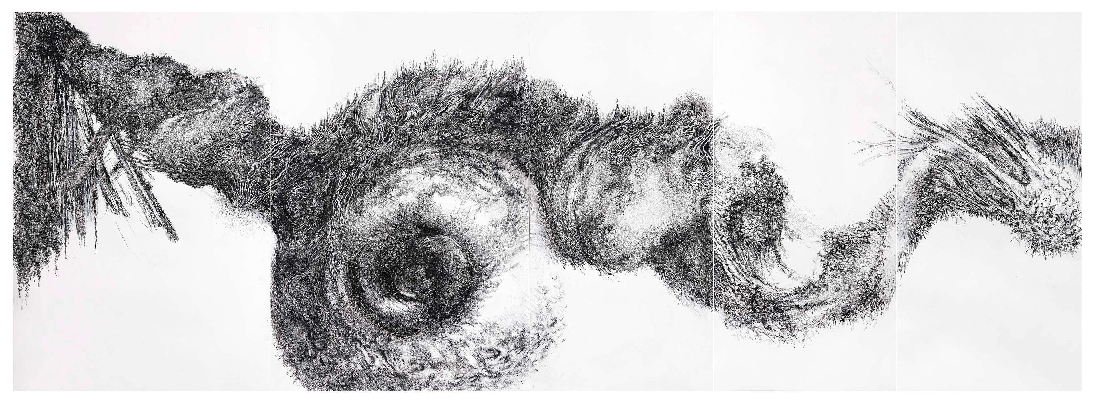 Here comes the flood / femdelt tegning 150x410