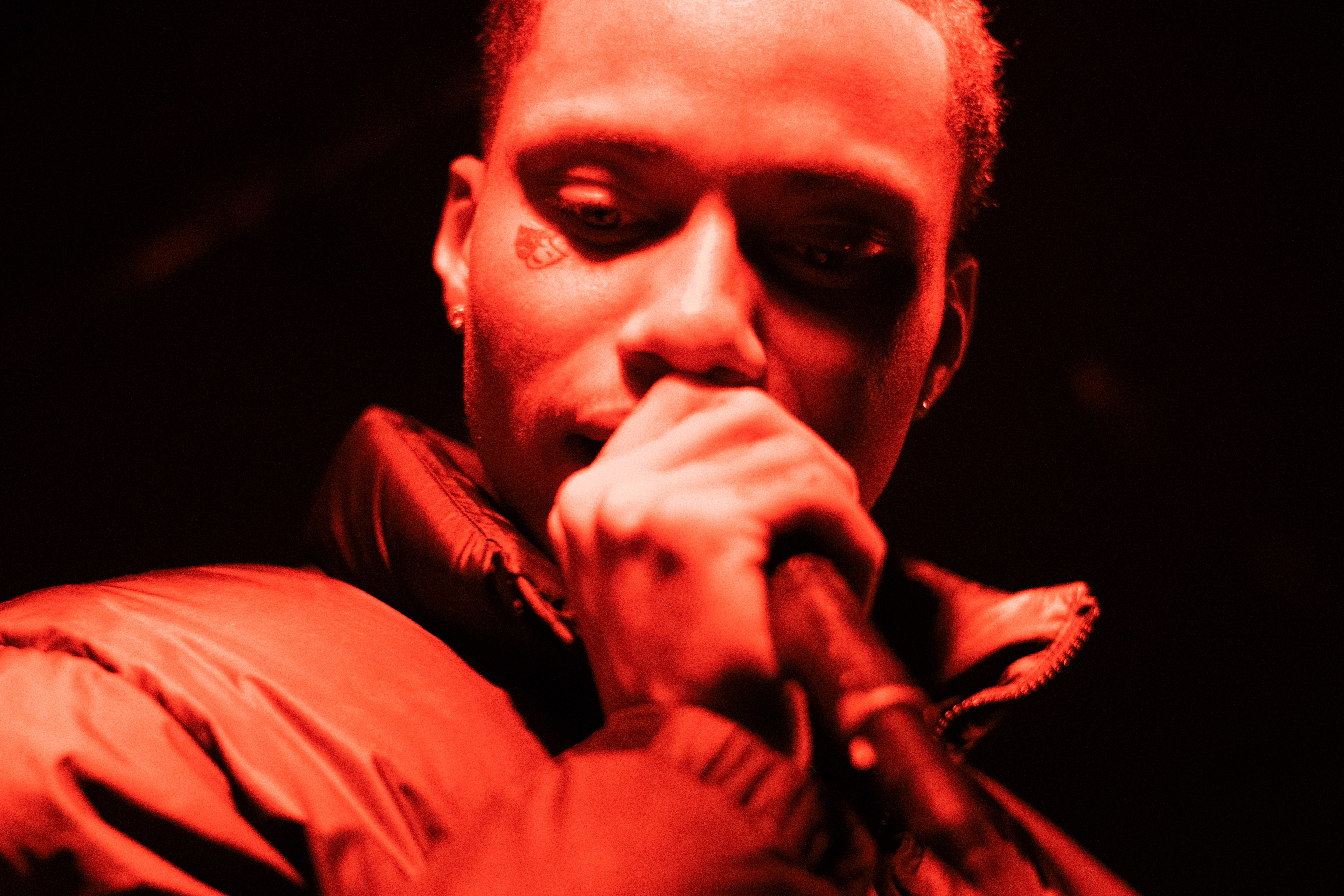 Rap performer Night Lovell plays a concert