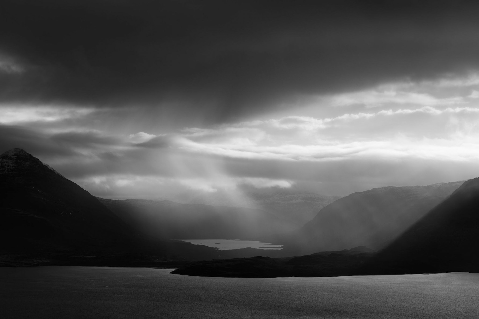 Loch Damh sleet shower