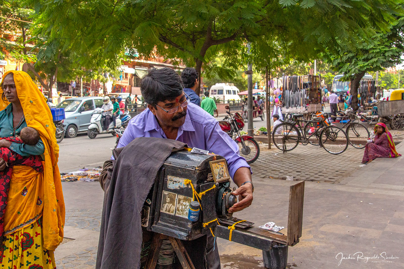 Mr Tikam Chand, who offers street photography using his 1860 Carl Zeiss camera
