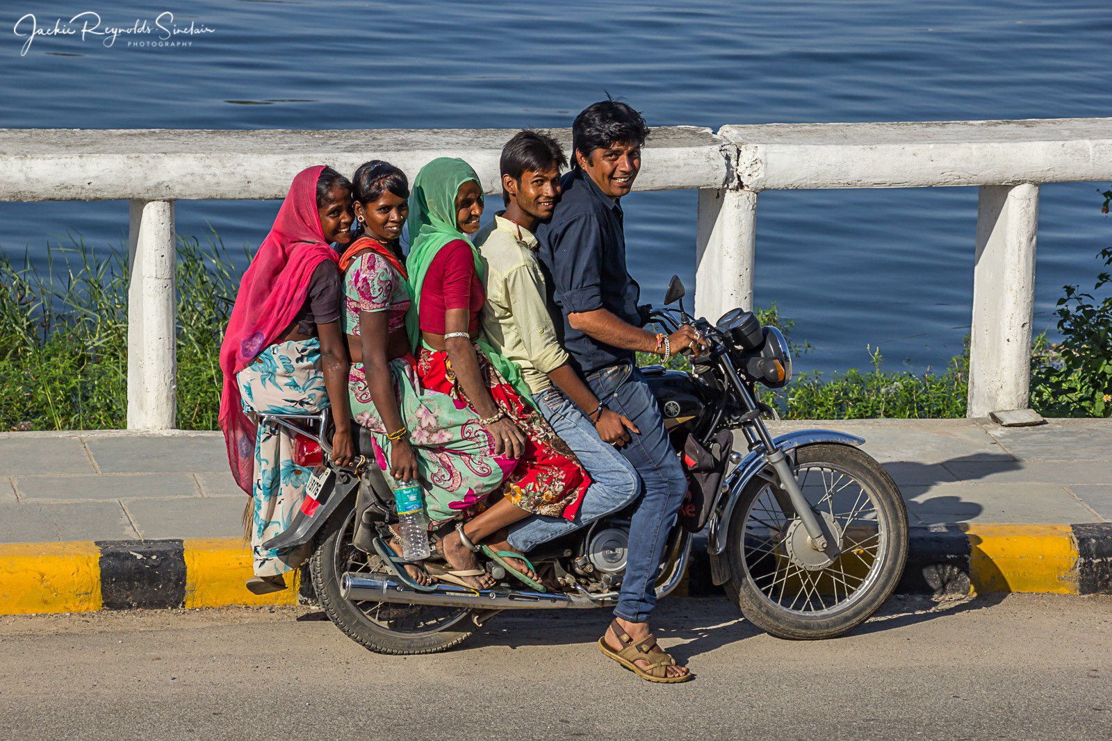 On a motorbike built for five, Udaipur!