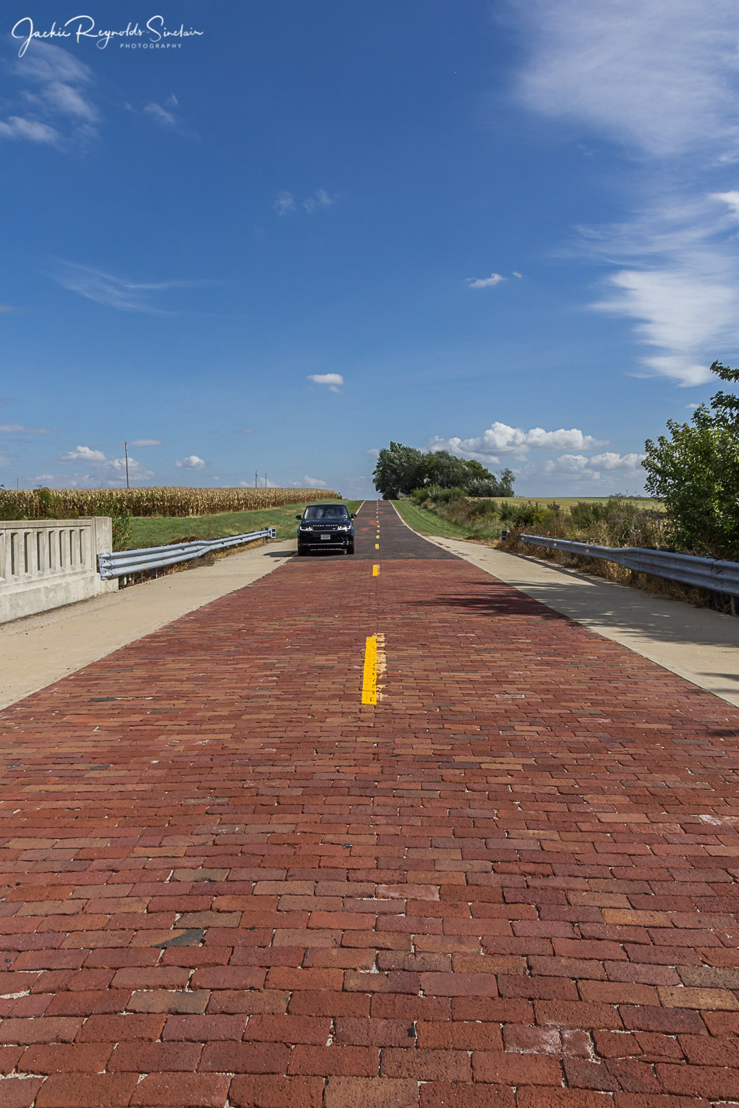 Original Historic Route 66 Brick Road, Auburn, Illinois
