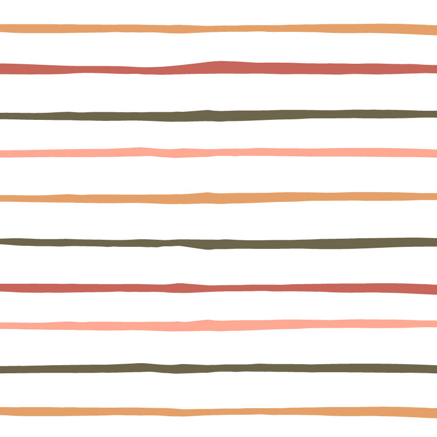Autumn Stripes on White