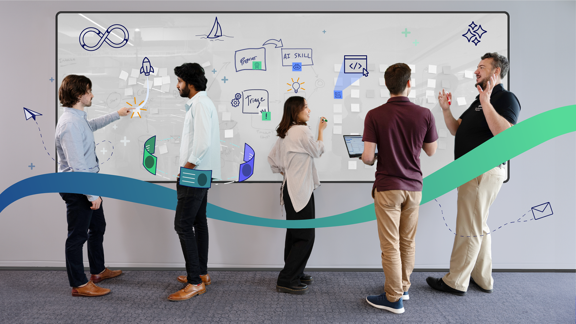 Fun design for slideshow to represent the developer community  - Appian