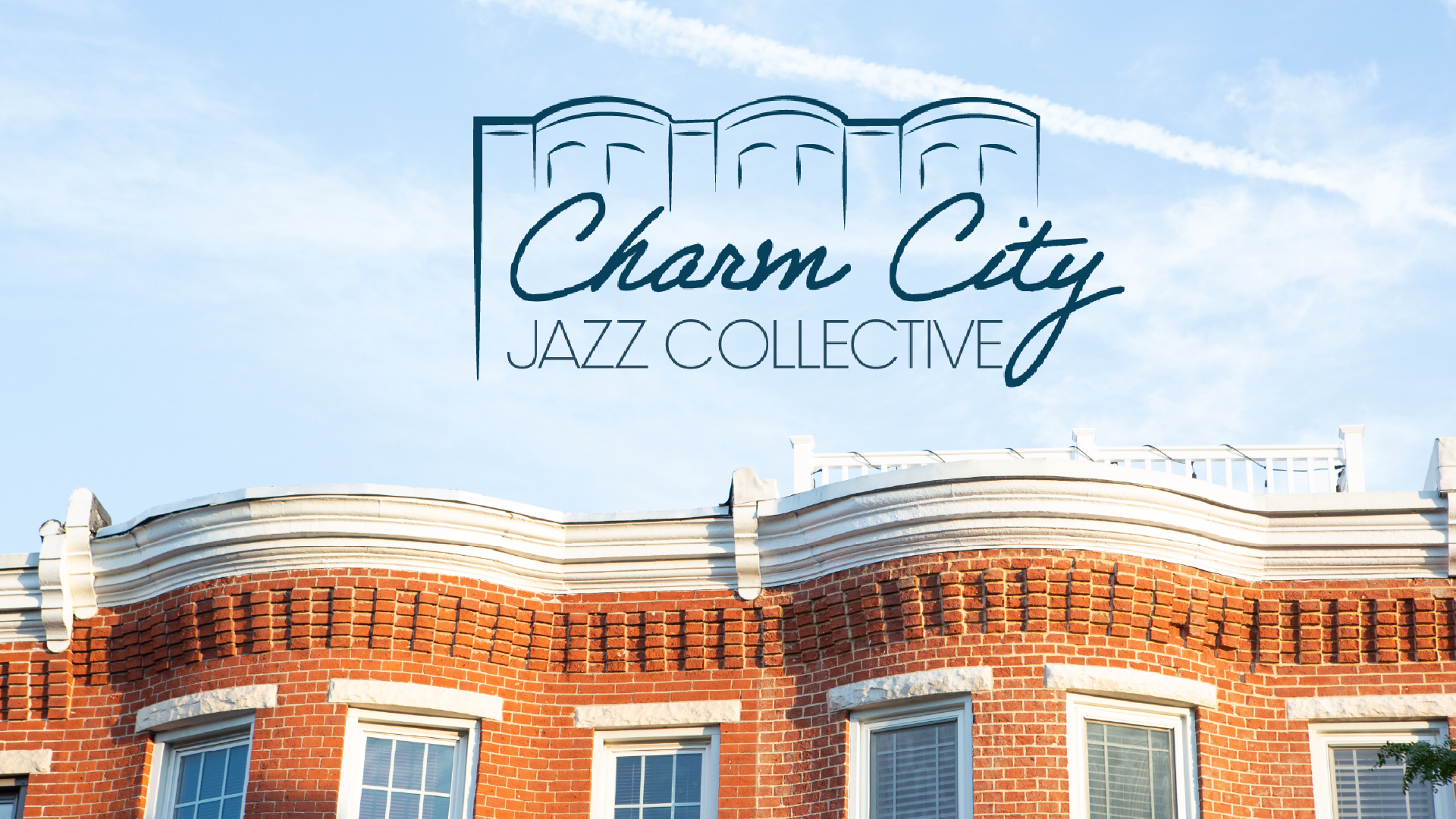 Custom logo and header for a community jazz band project