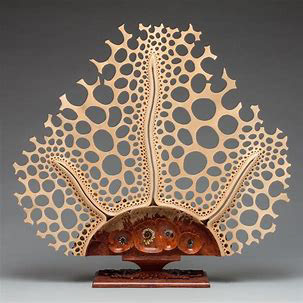 'Symbiosis' - Free standing wood sculpture inspired by symbiosis by Mark Doolittle