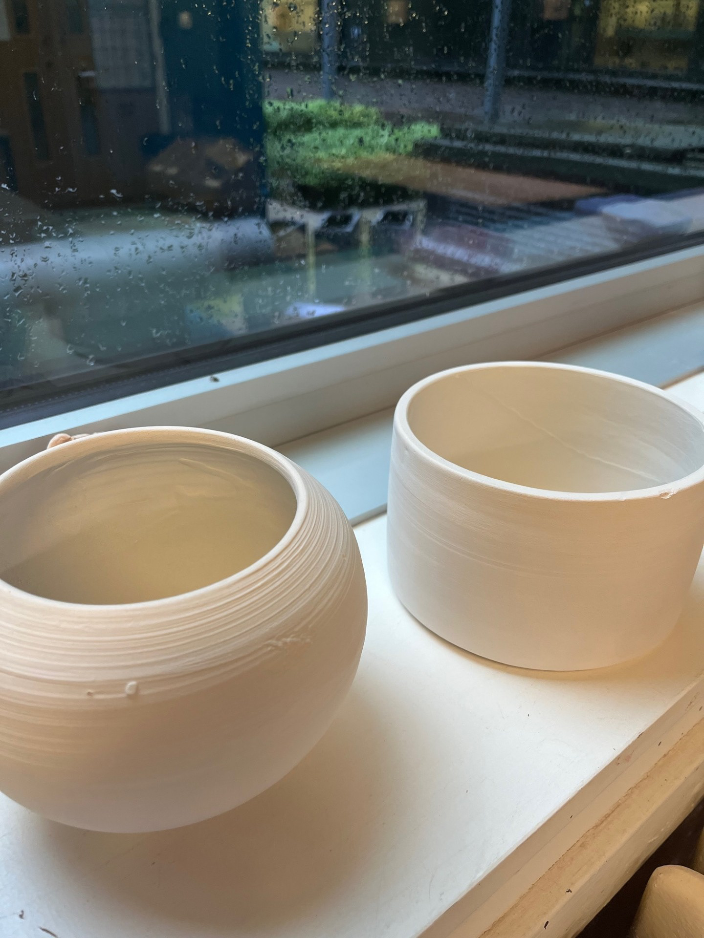 2/3 Vessels - Poured Zirconium (shiny white) on inside
