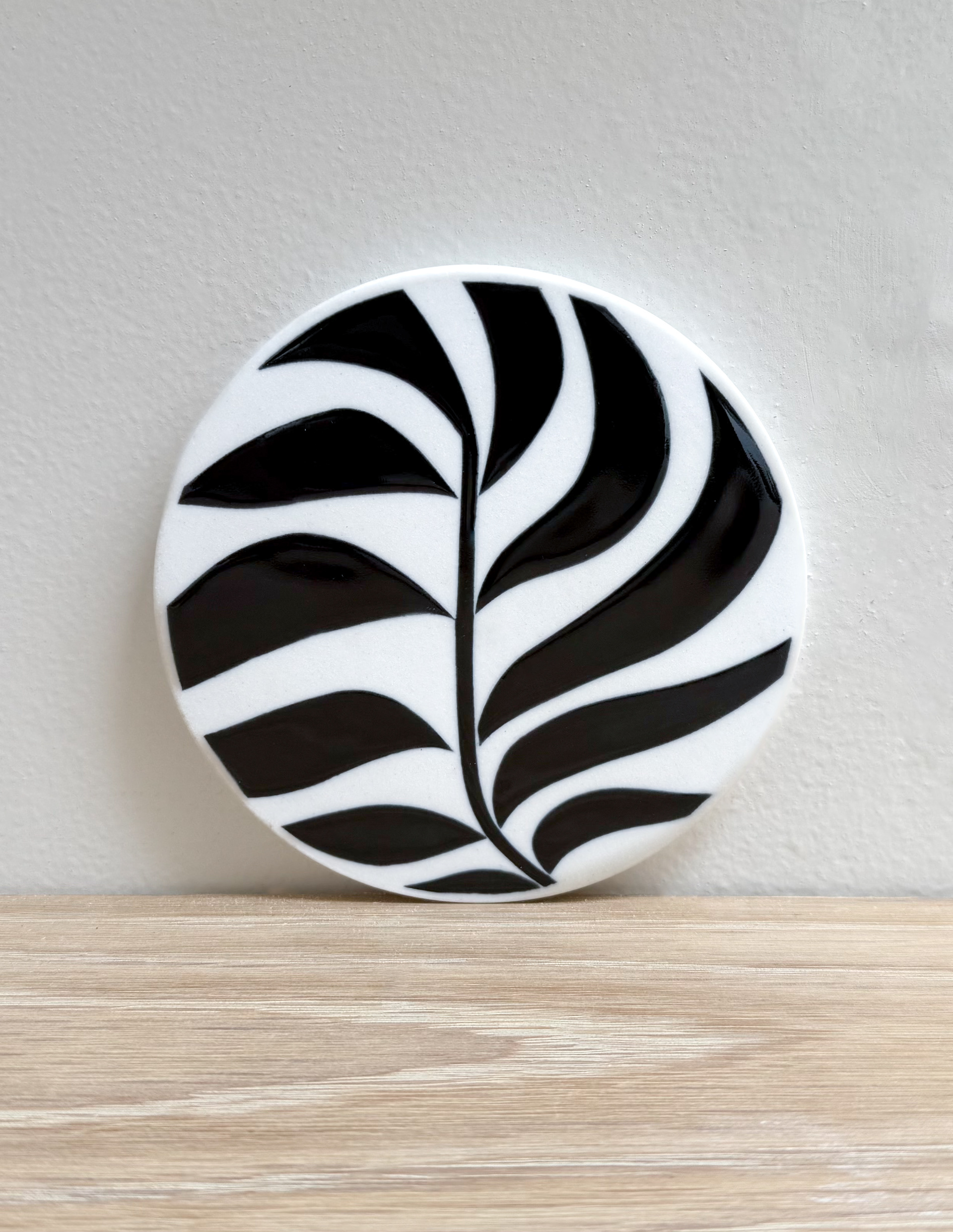 Finished porcelain wall tile after glaze firing