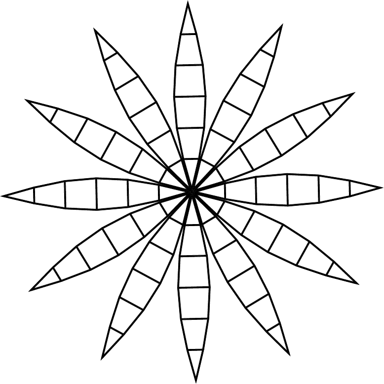Pattern for a Hebdomicontadissaedron