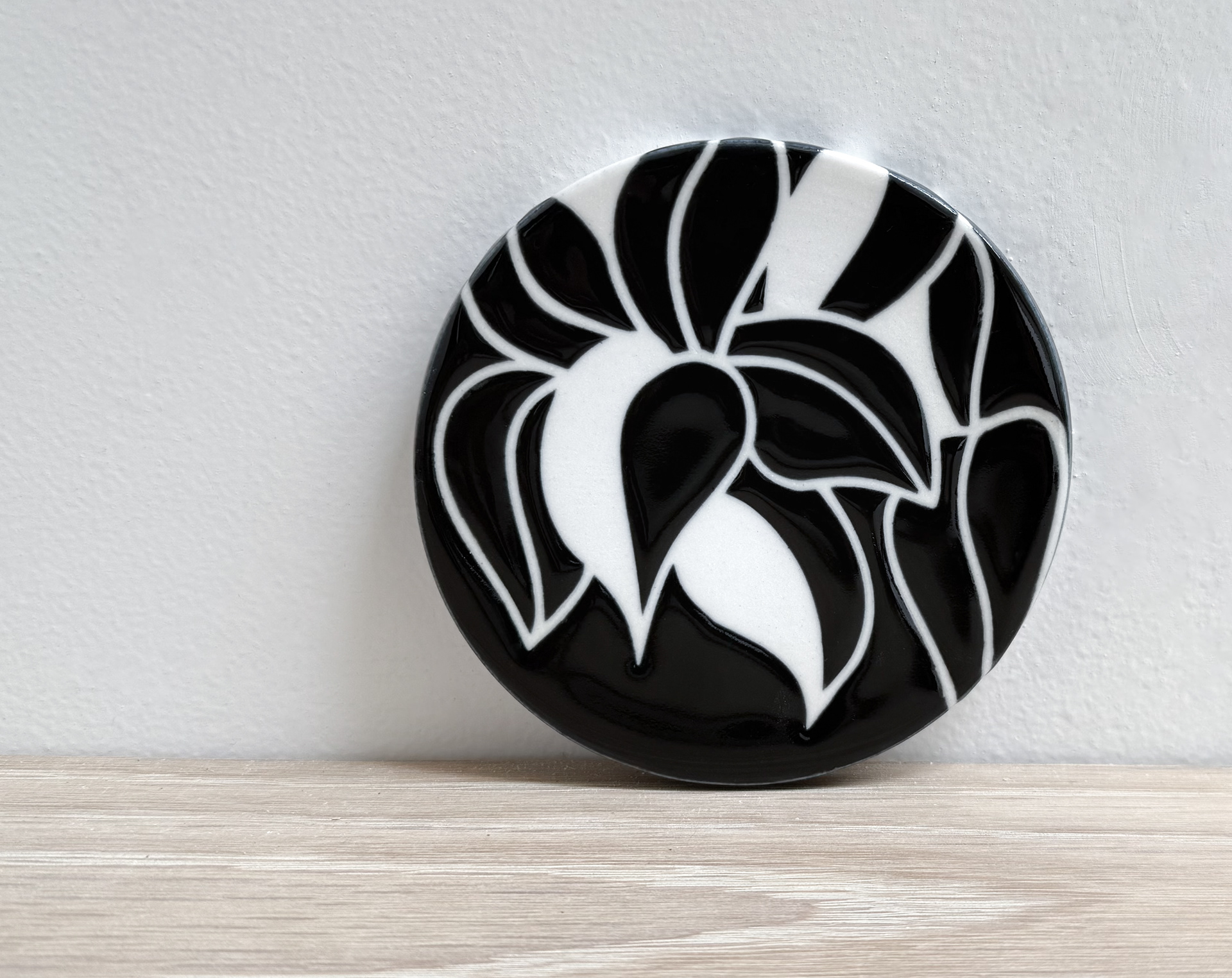 Finished porcelain wall tile after glaze firing