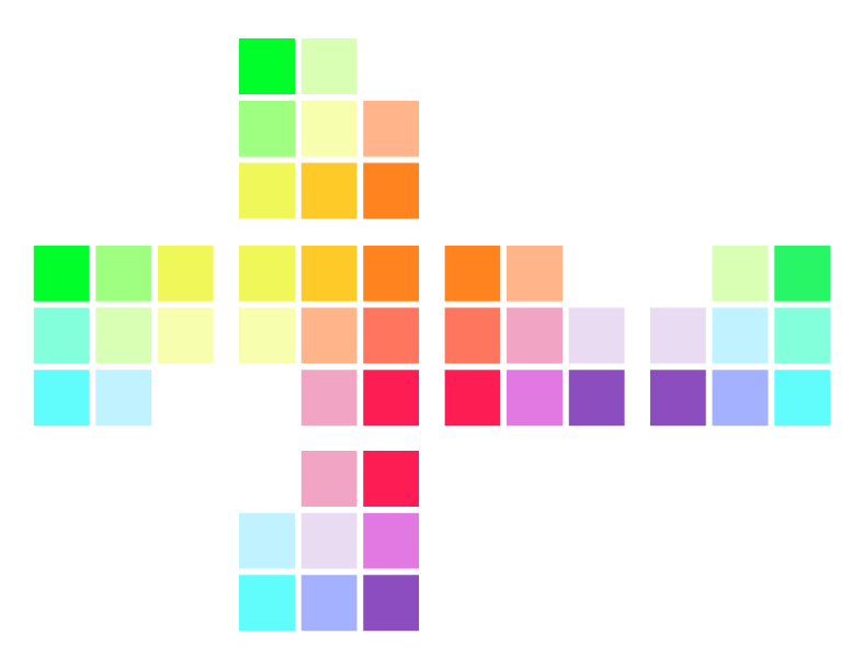 Idea for glazing a cube