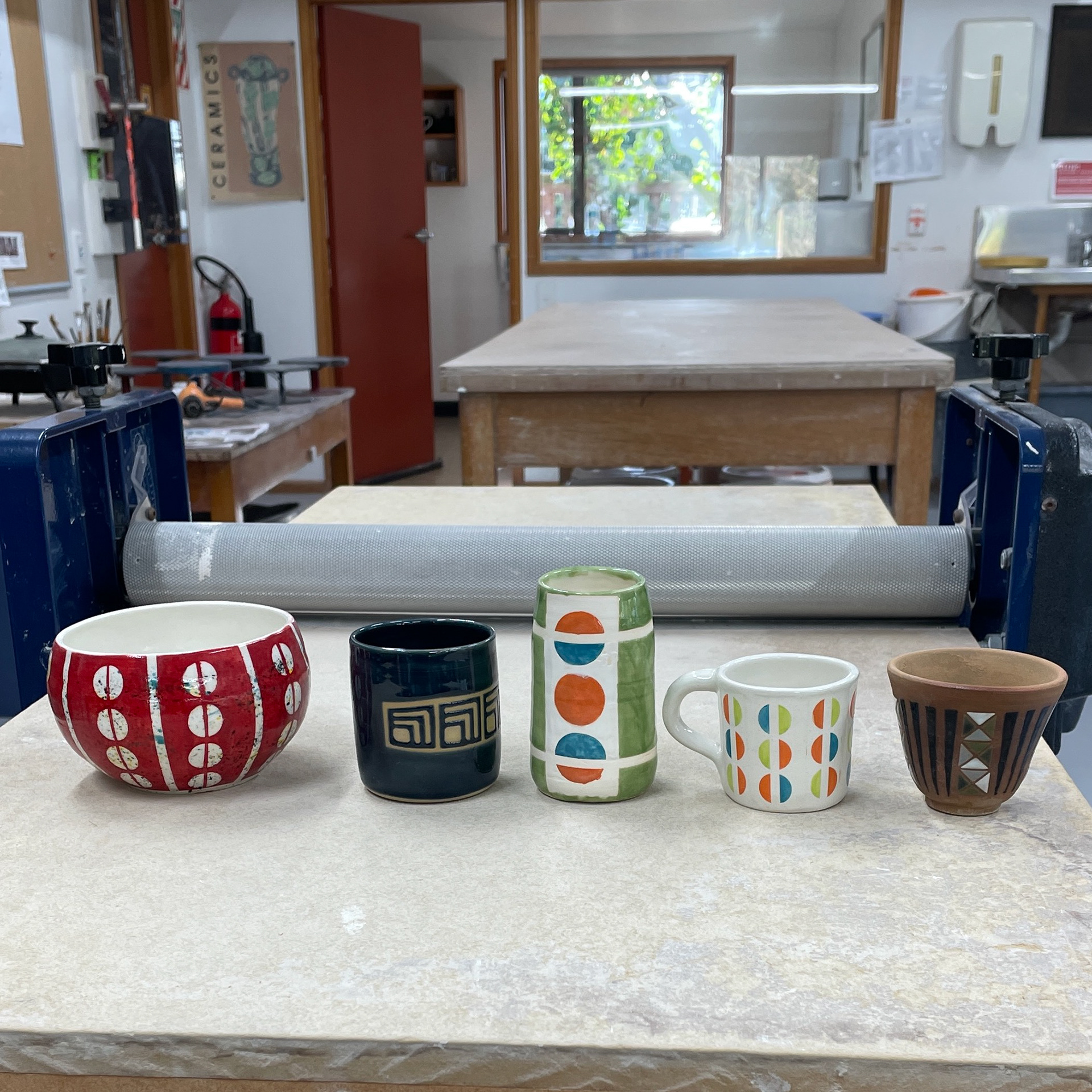 Some finished pieces from people taking the workshop
