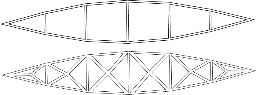 Warping a geometric pattern to fit one side of a Hebdomicontadissaedron, the same vinyl stencil can be used on all 12 sides