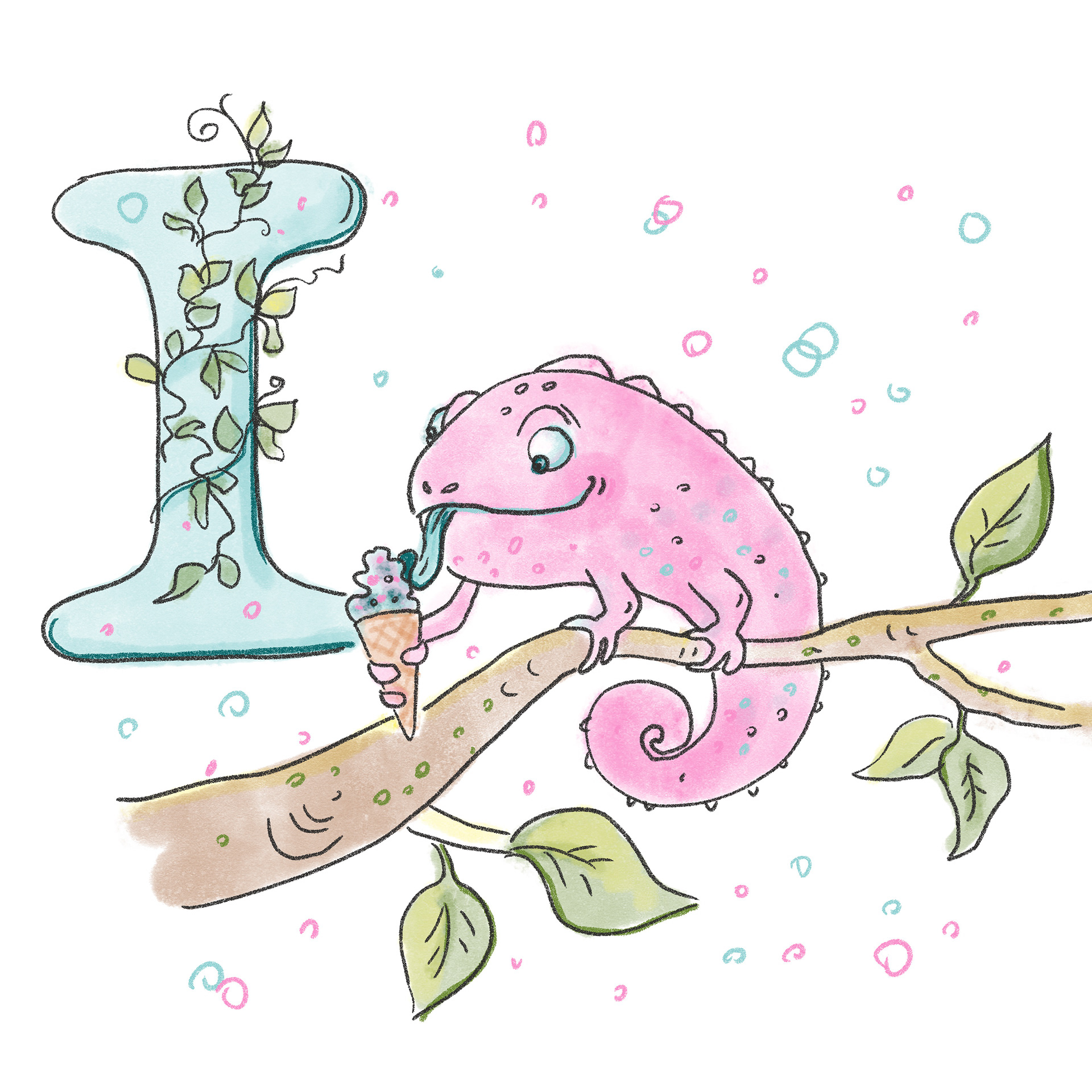 I - ice-cream, iguana