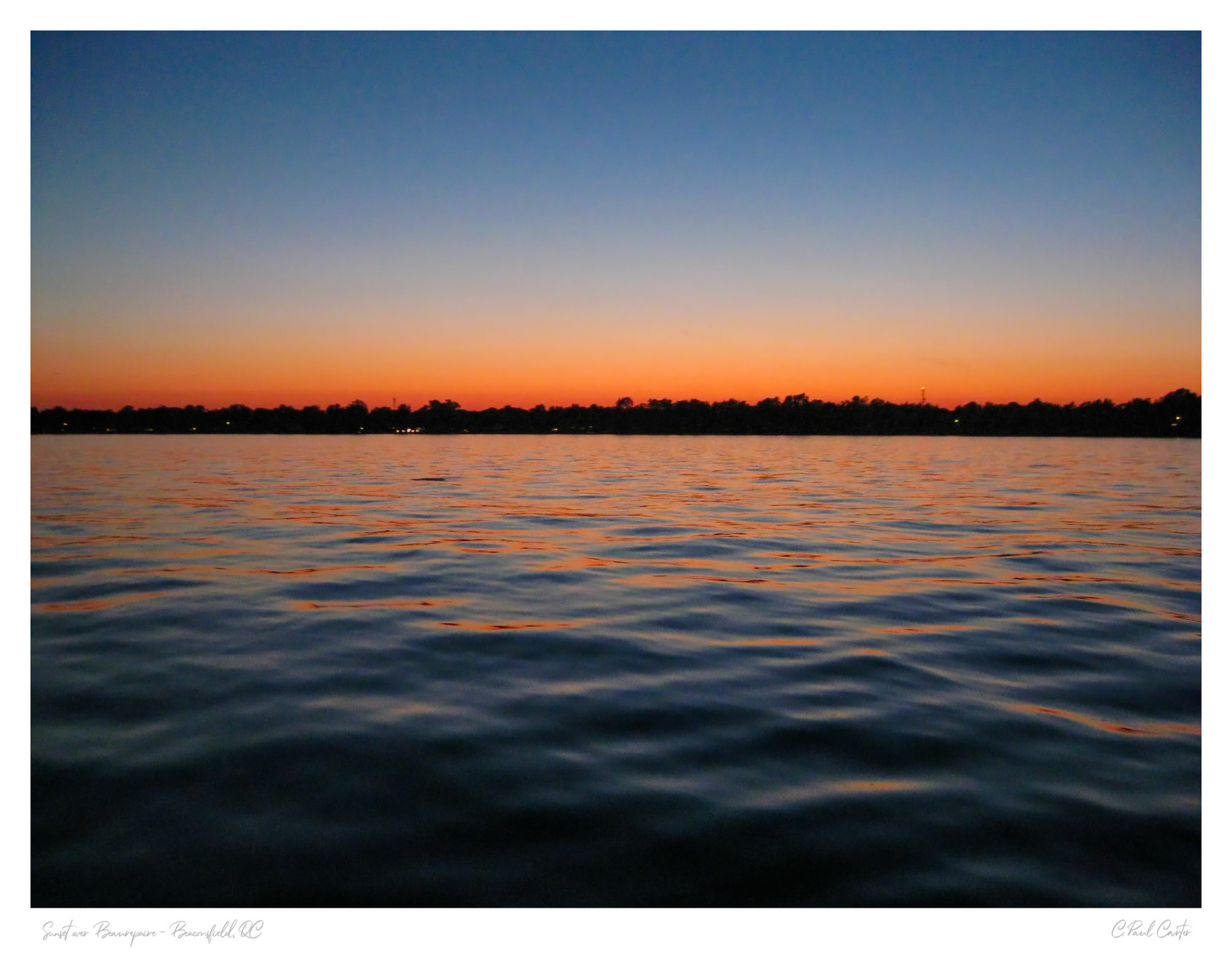 Sunset over Beaconsfield. QC