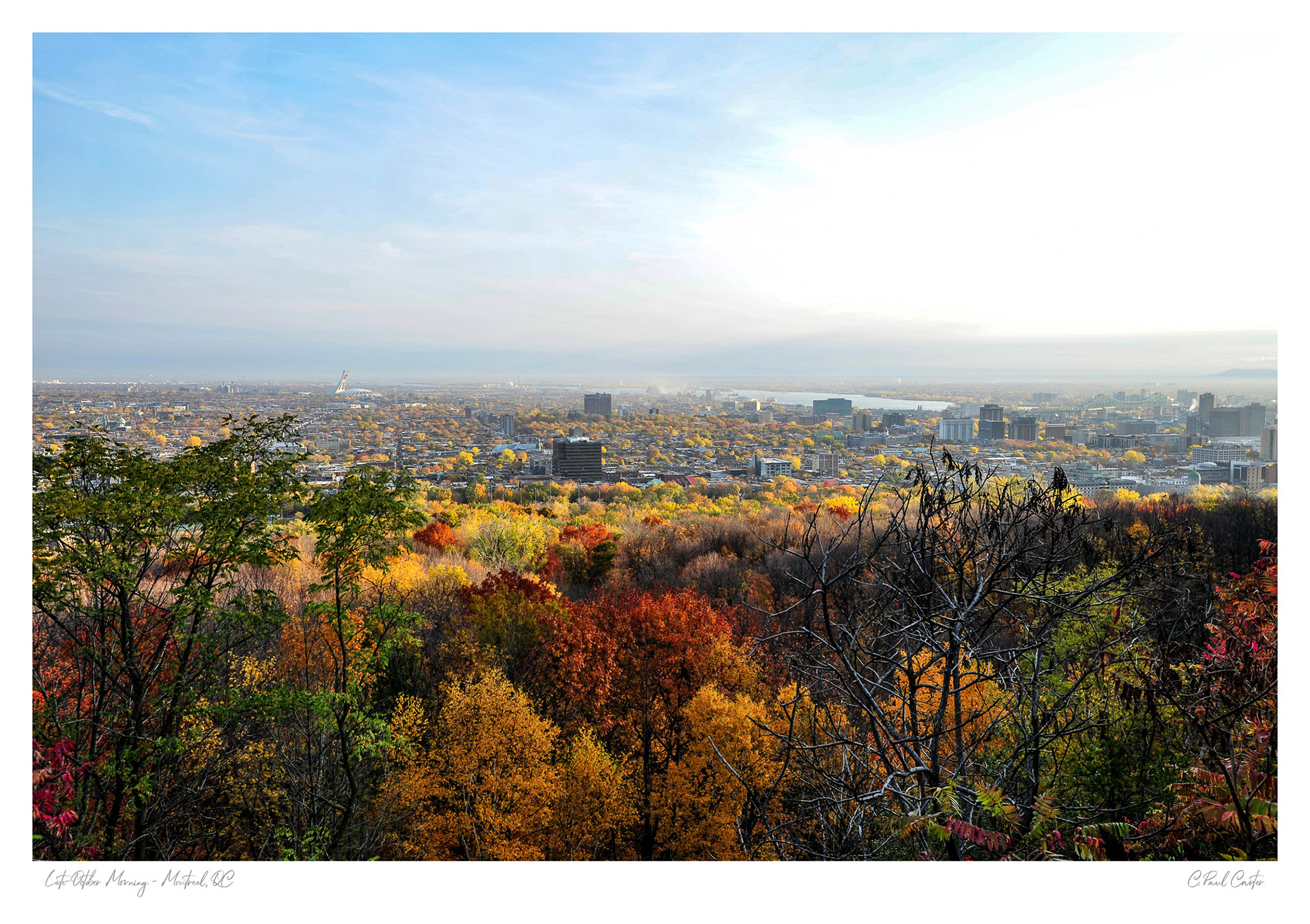 Montreal - Fall view from the Mount Royal lookout