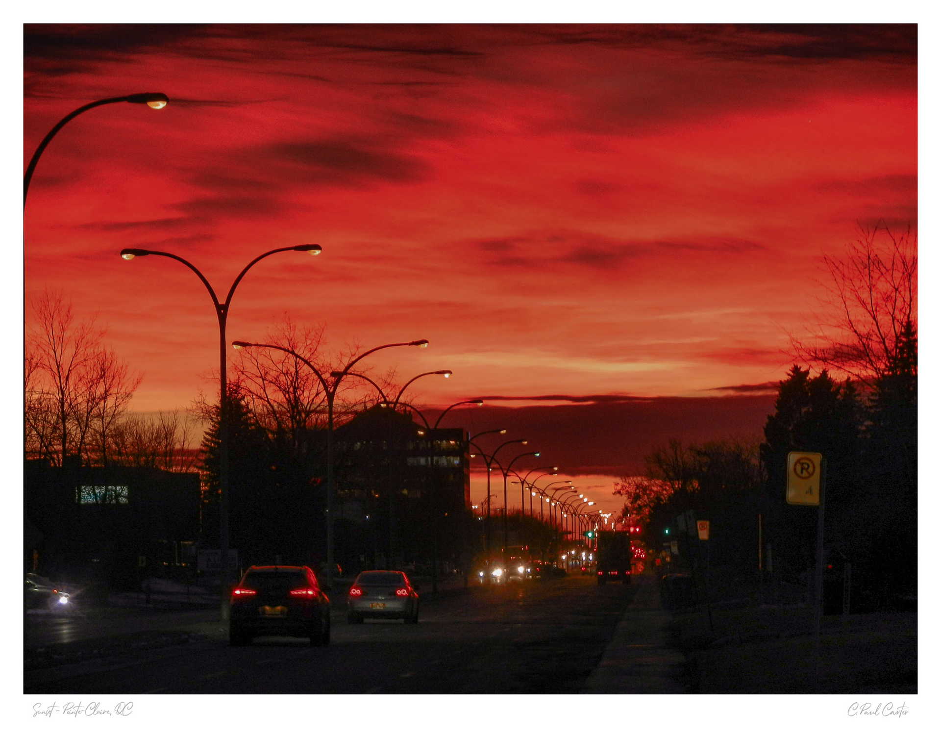 Sunset in Pointe-Claire, QC
