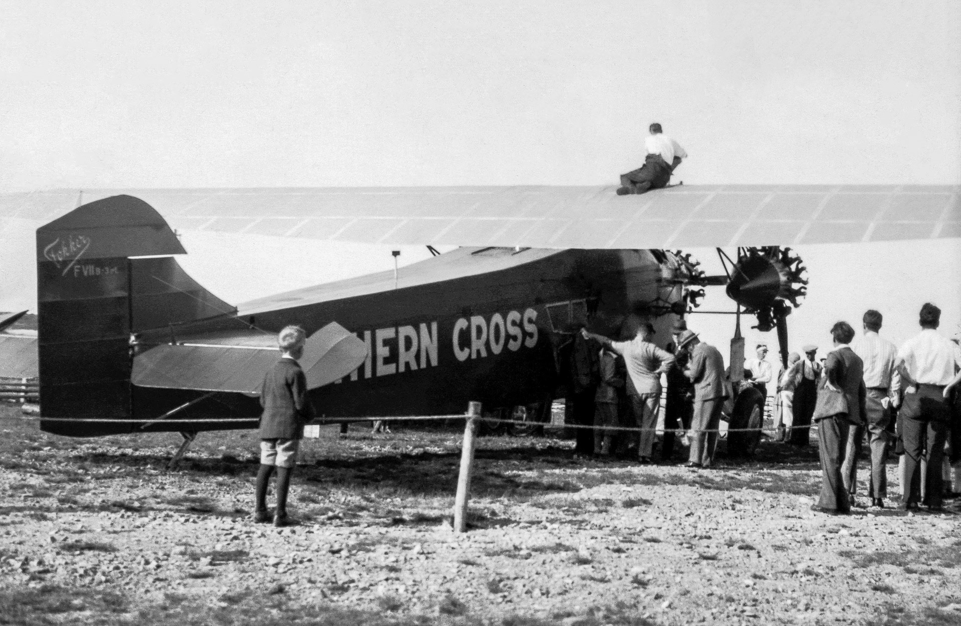 Southern Cross refueling at St. John's, Nfld - June 1930 (repaired digital image)