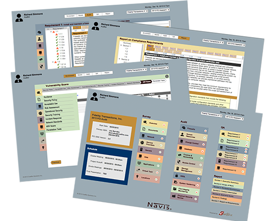 Screen comps for security auditing flow