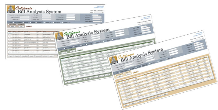 Screenshots of Bill Analysis System project