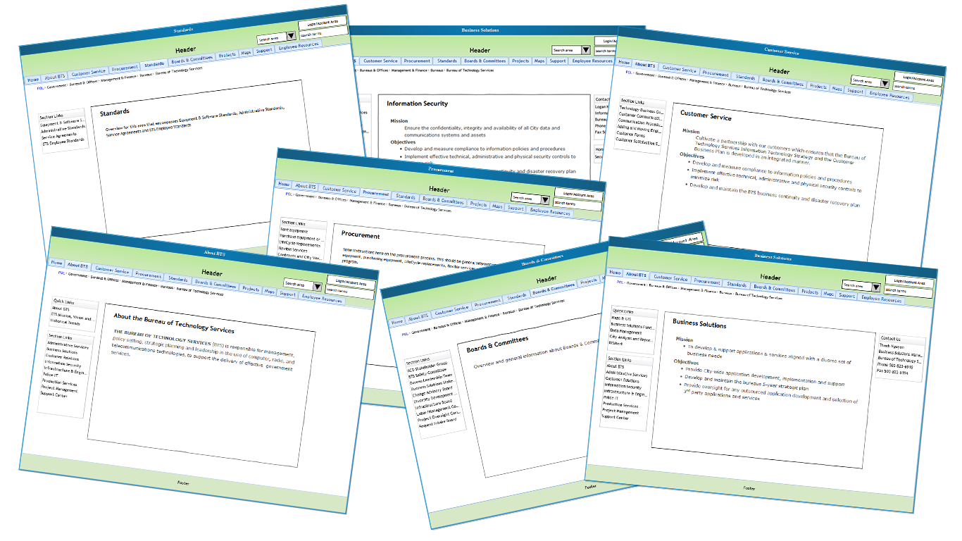 screen comps for site layout