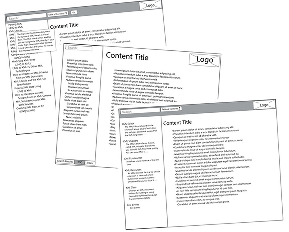 Wireframes for MTPS