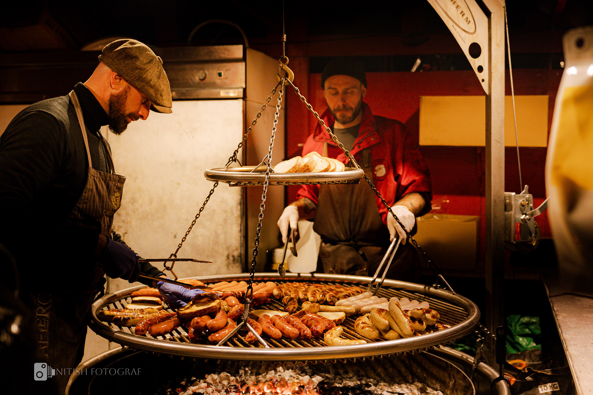 A bustling food stall where aroma and connection come together