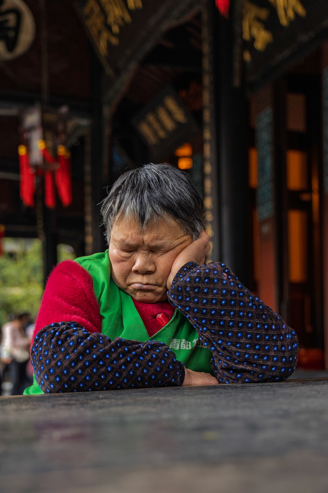 In the stillness of a moment, dreams unfold behind closed eyes