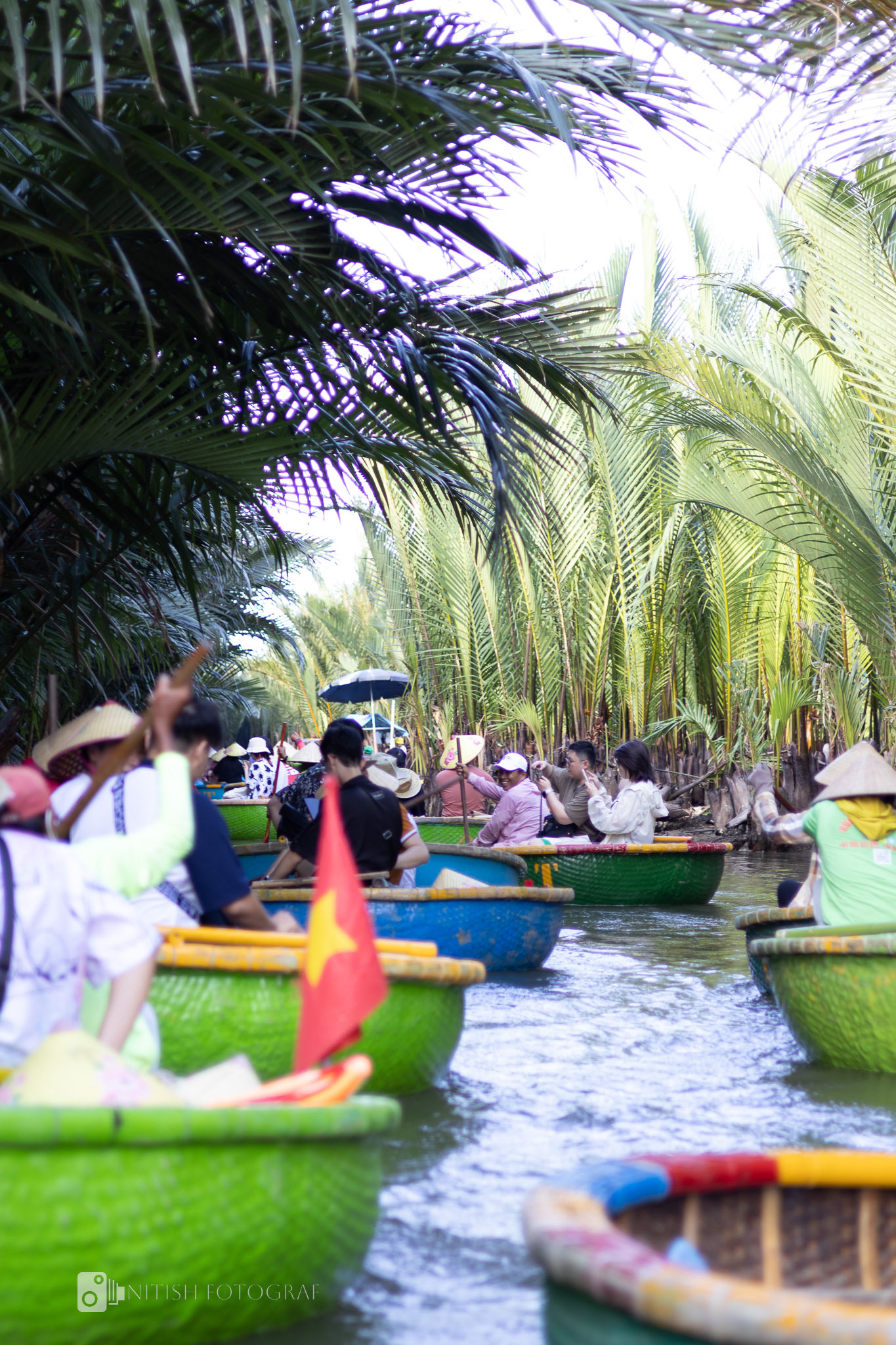 Floating through culture – vibrant basket boats weaving stories along lush waterways