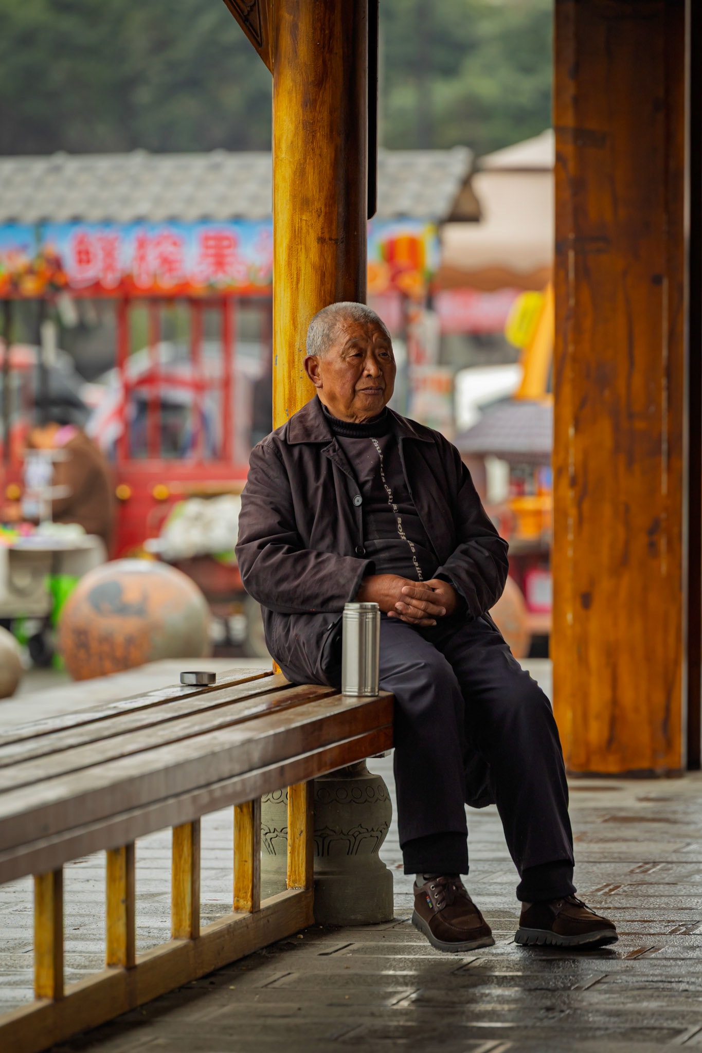 A quiet moment of contemplation, where the world slows down to meet the gaze