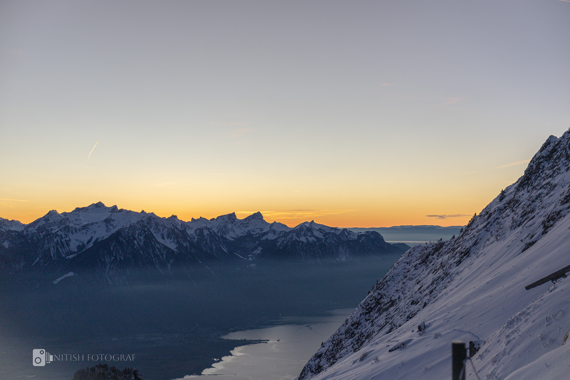 A peaceful alpine range basking in the quiet of a timeless moment