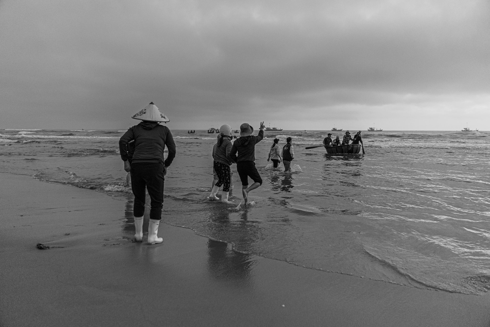 Morning rituals etched in the flow of tides and toil