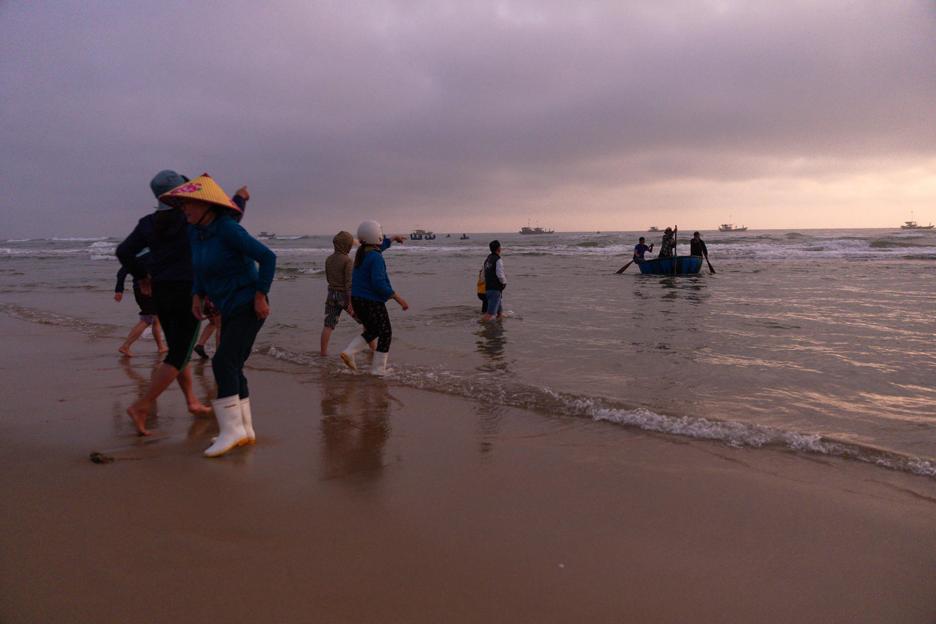 Morning rituals etched in the flow of tides and toil