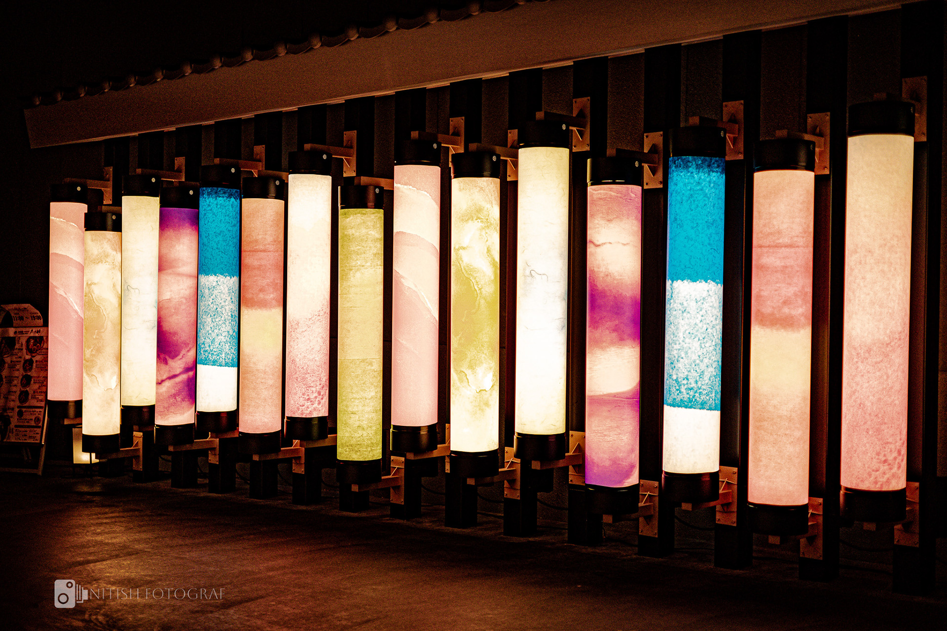 Vibrant lanterns creating a warm ambiance in the heart of the night