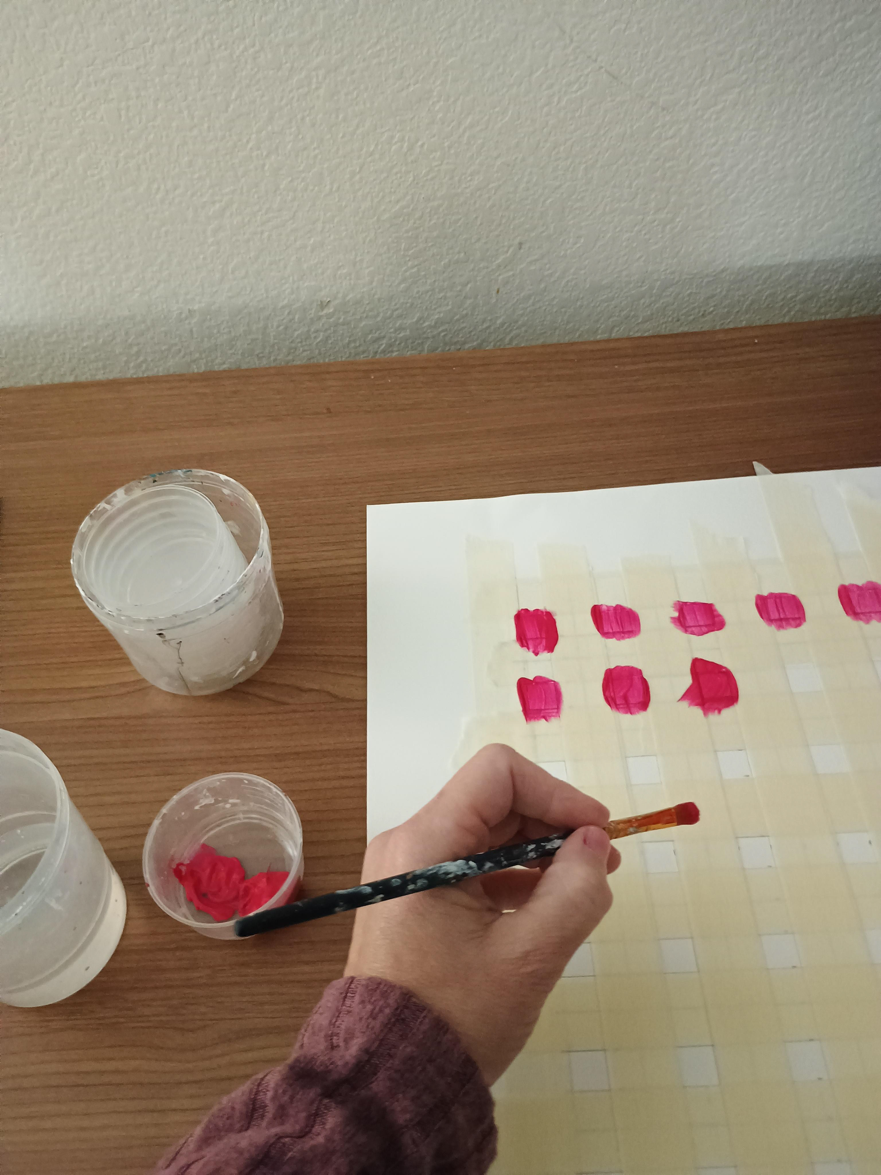 Exploring masking a tiled abstract - repurposed!
