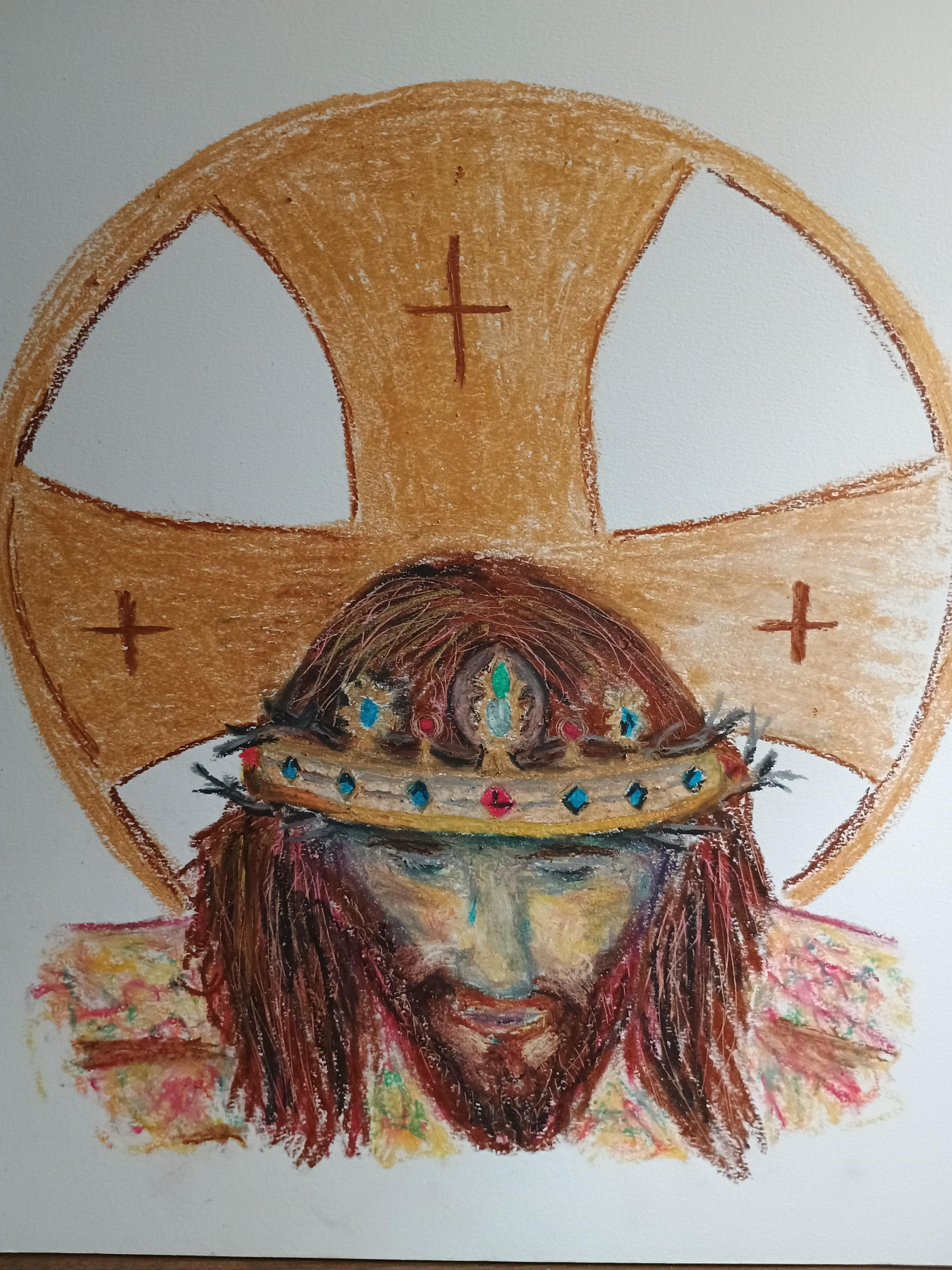 Pastel art for Christ the King weekend