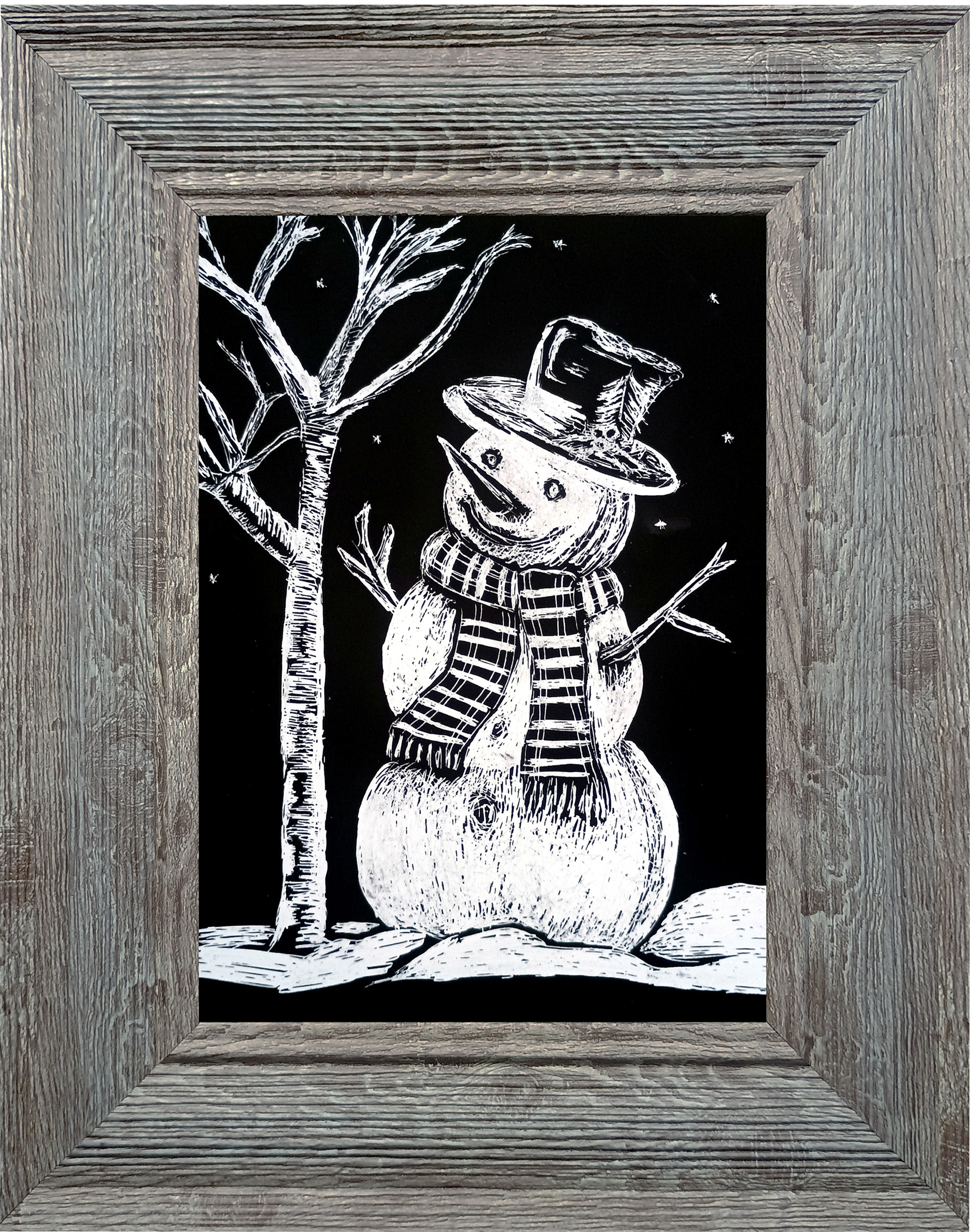 Holiday Snowman and Flurries