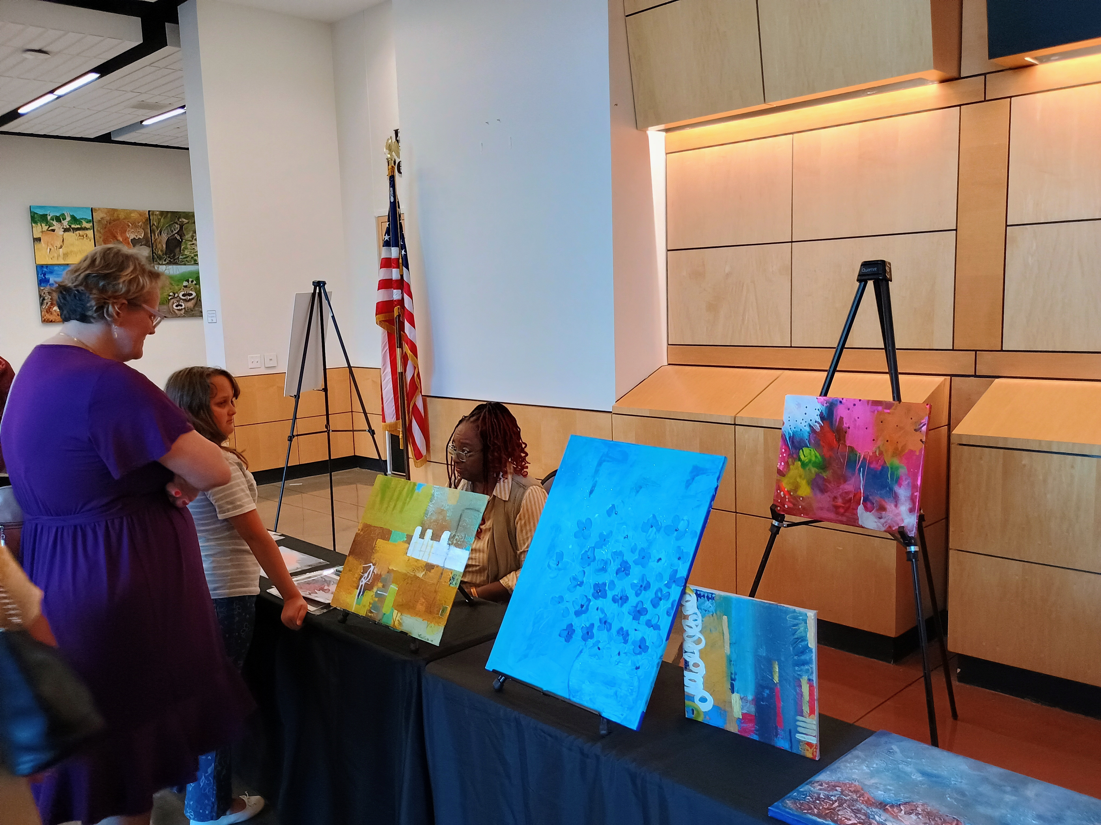 Michelle Exhibiting Artwork