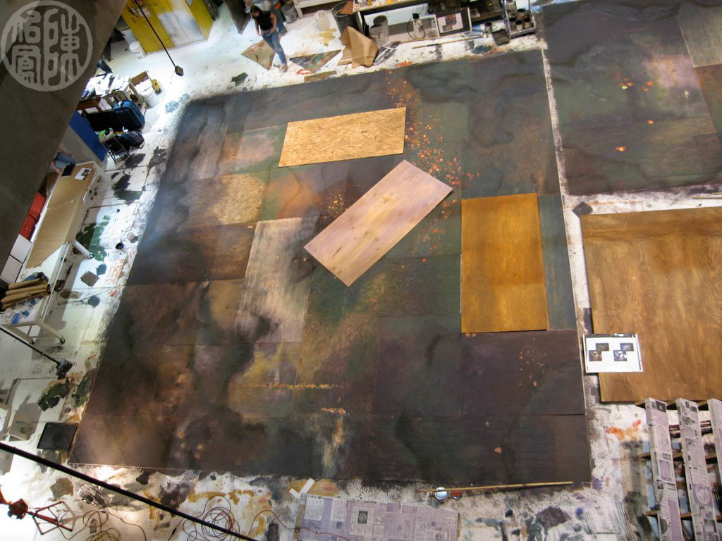 Water stained floor