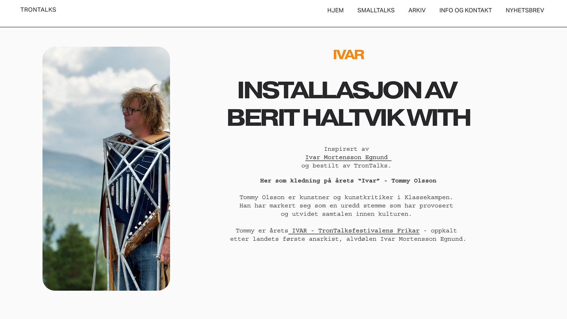 Fra: trontalks.no