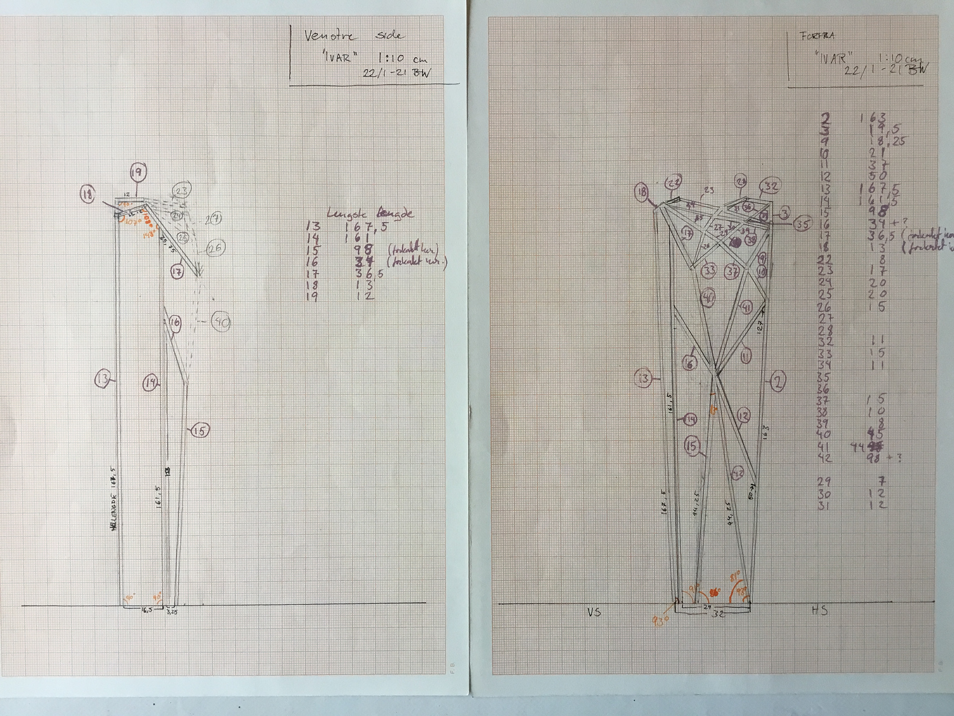 Berits arbeidstegninger