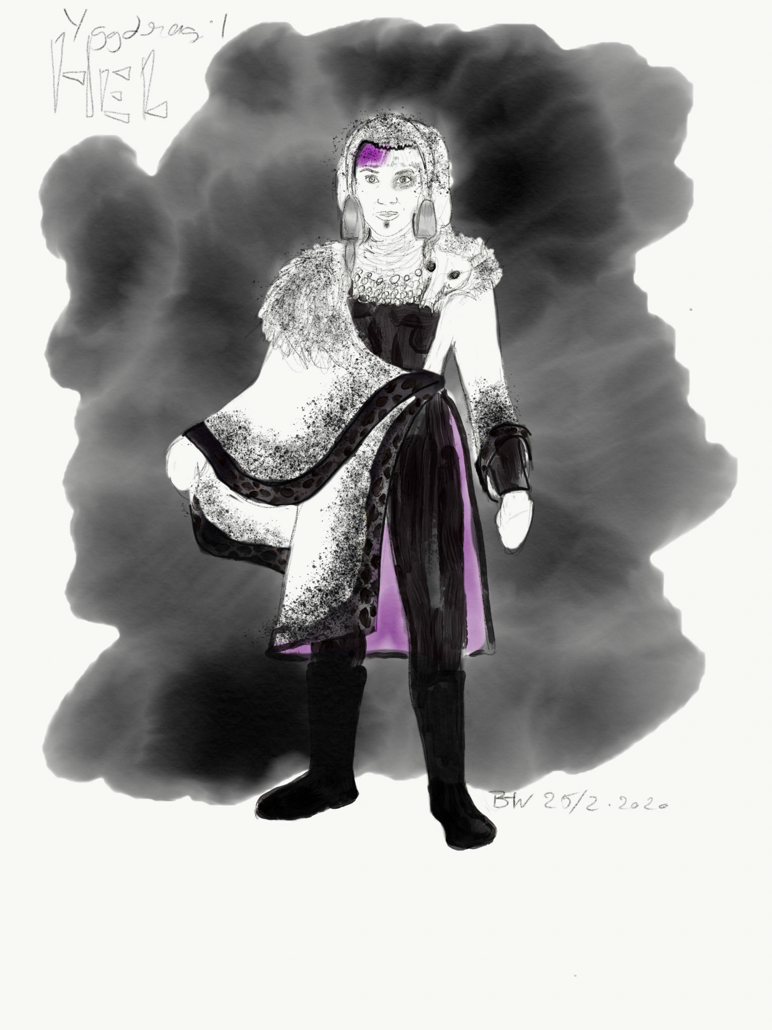 Yggdrasil, kostymetegninger Berit Haltvik With