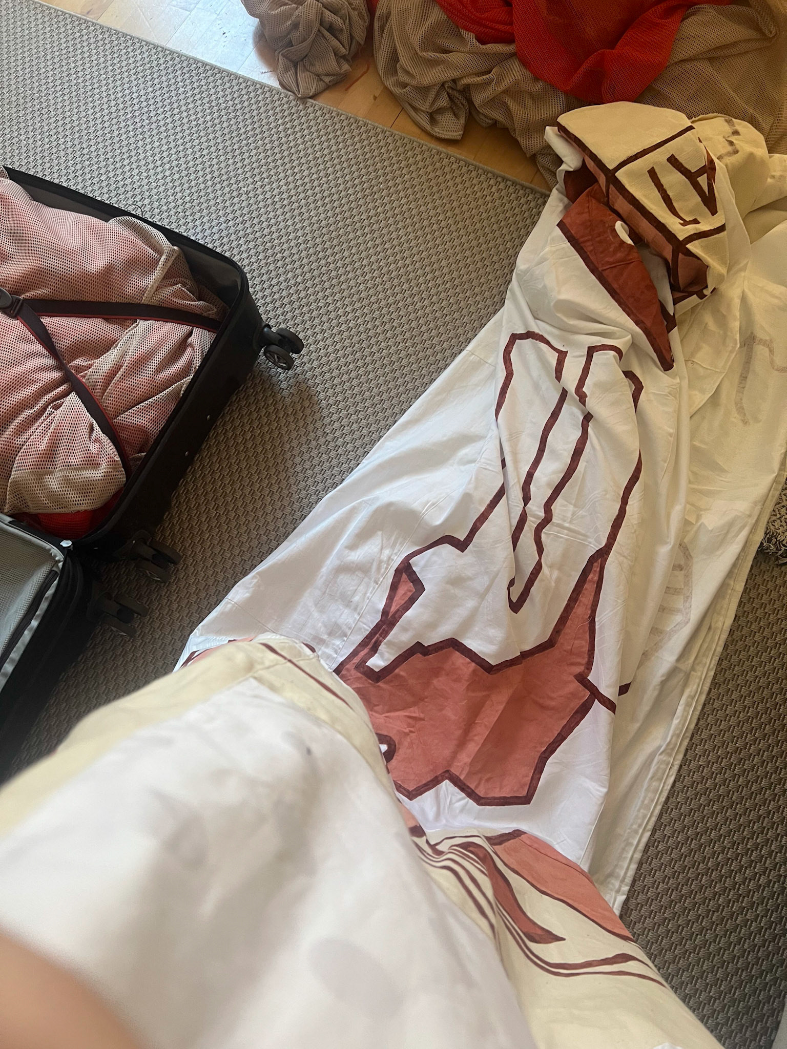 Curtains in progress