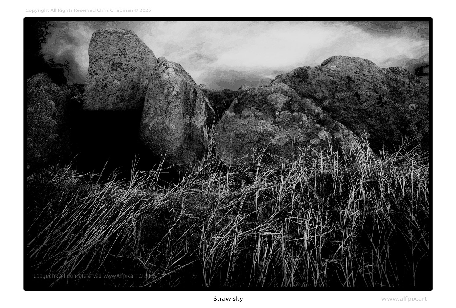 Straw and Sky. Derwent Edge. Shot using a shift lens on Panasonic S1. 