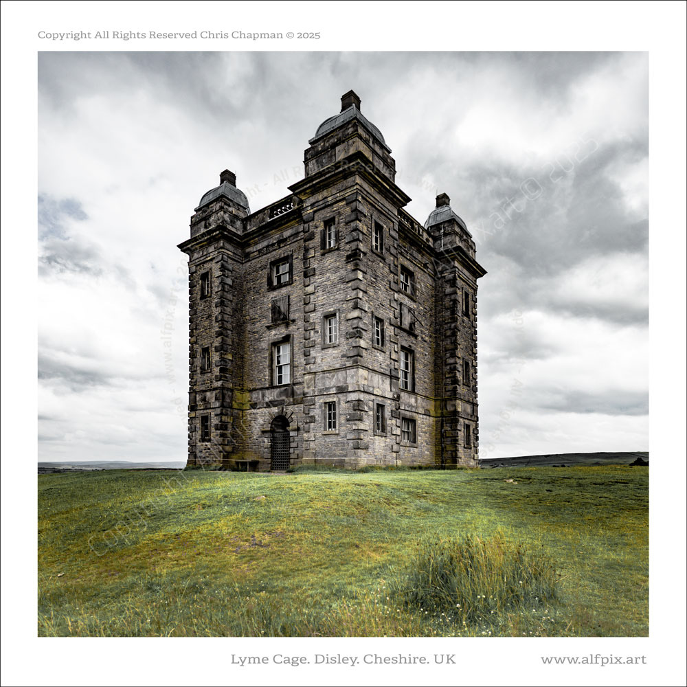 Lyme Cage atop Lyme hill. Disley Cheshire UK.