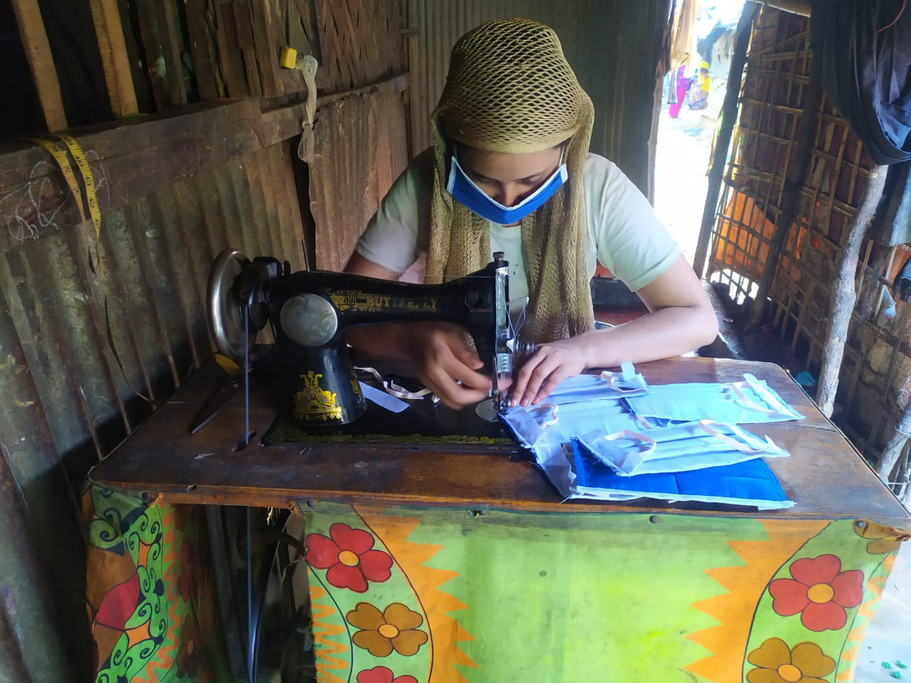 Md. Hossain - woman sewing masks