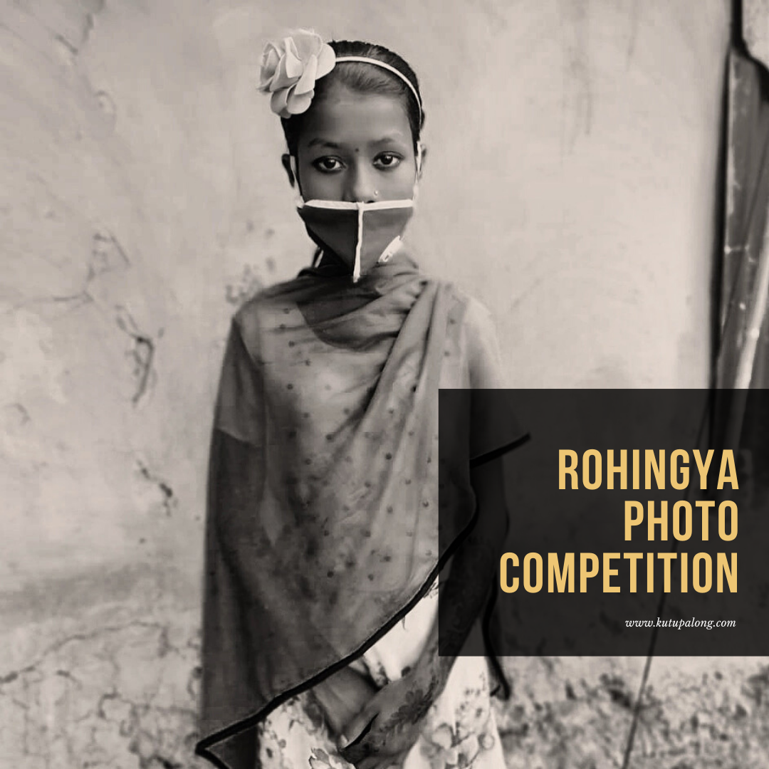 Rohingya girl wearing mask in fear of coronavirus