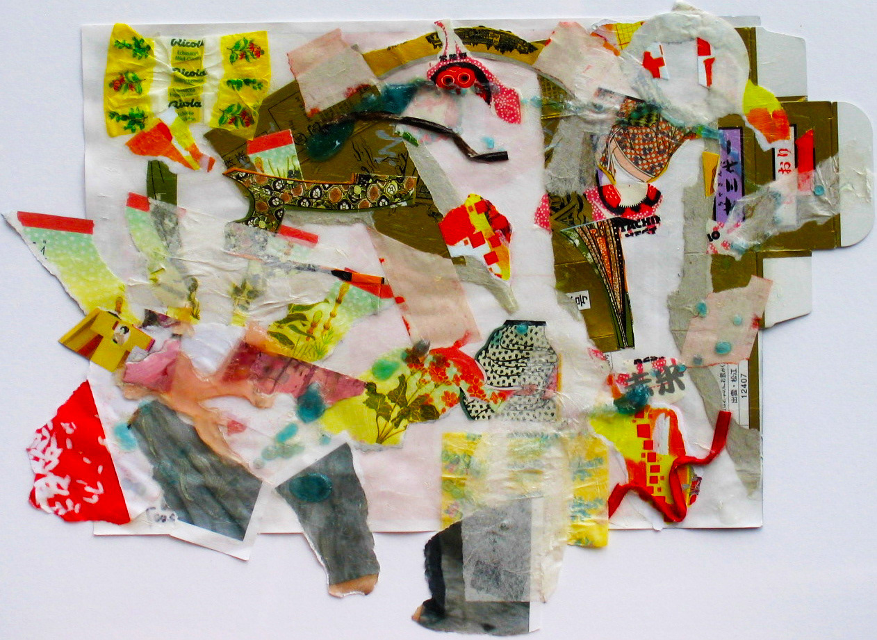 "Owl" - paper, wax, and acrylic on paper, 2006